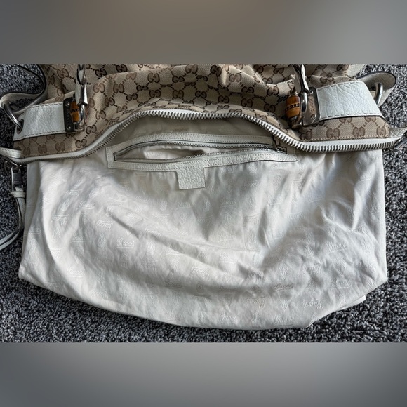 Gucci vintage GG canvas bamboo bar tote - Picture 9 of 16